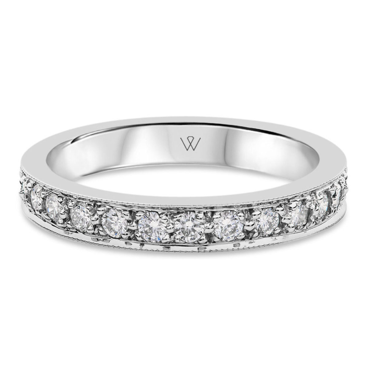 Full Diamond Set Ladies Wedding Band Wishart Jewellers